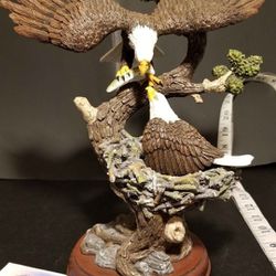 Eagle Springtime Splendor Sculpture. Father's Day Gift,