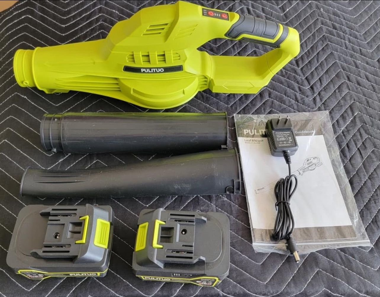 Leaf Blower w/ Charger & 2 Batteries