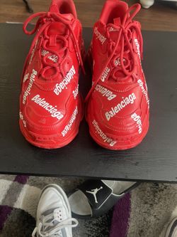 Red Balenciaga Sneakers 