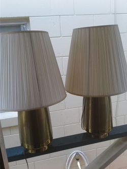 2 vintage solid brass lamps..