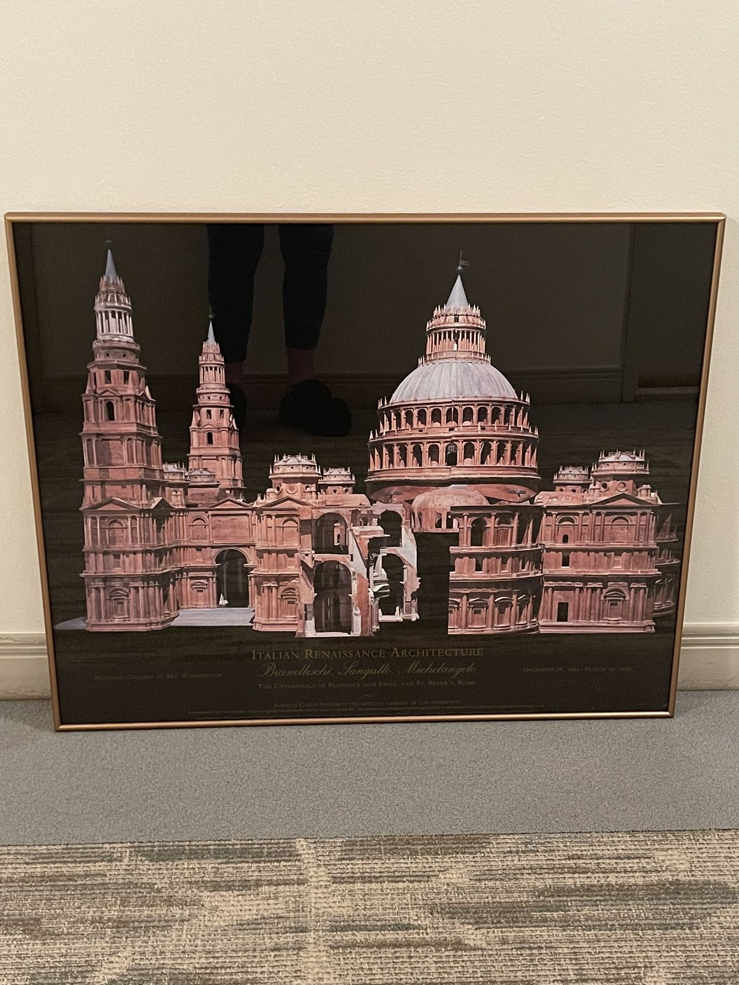 Large, Framed Poster - Italian RENAISSANCE ARCHITECTURE - posted price is firm.
