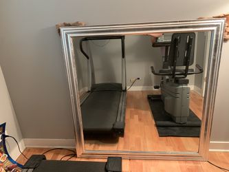 46”x46” Mirror with silver leaf frame