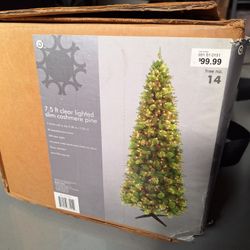 7.5 Foot Christmas Tree (With Lights)