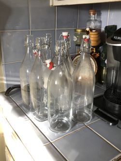 Glass water bottles