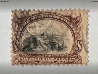 1898 8 cents Trans-Mississippi Exposition Commemoratives - Sault de Ste. Marie Canal Lock Stamp
