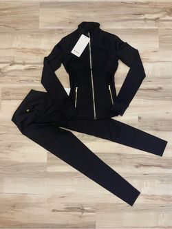 Lululemon Black Jacket and Leggings Set