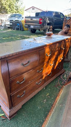 Dresser with mirror
