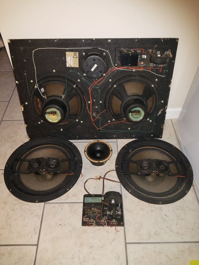 BOZAK 305 Speakers Pair Vintage HiFi 1960s