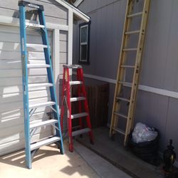 3 FIBERGLASS LADDERS