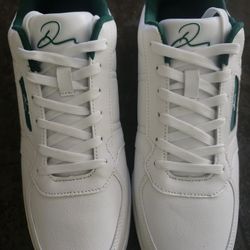 Mens White/Green Sneakers Size 13