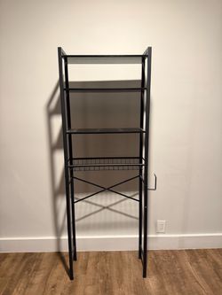 Black Metal Over-the-Toilet Storage Shelf