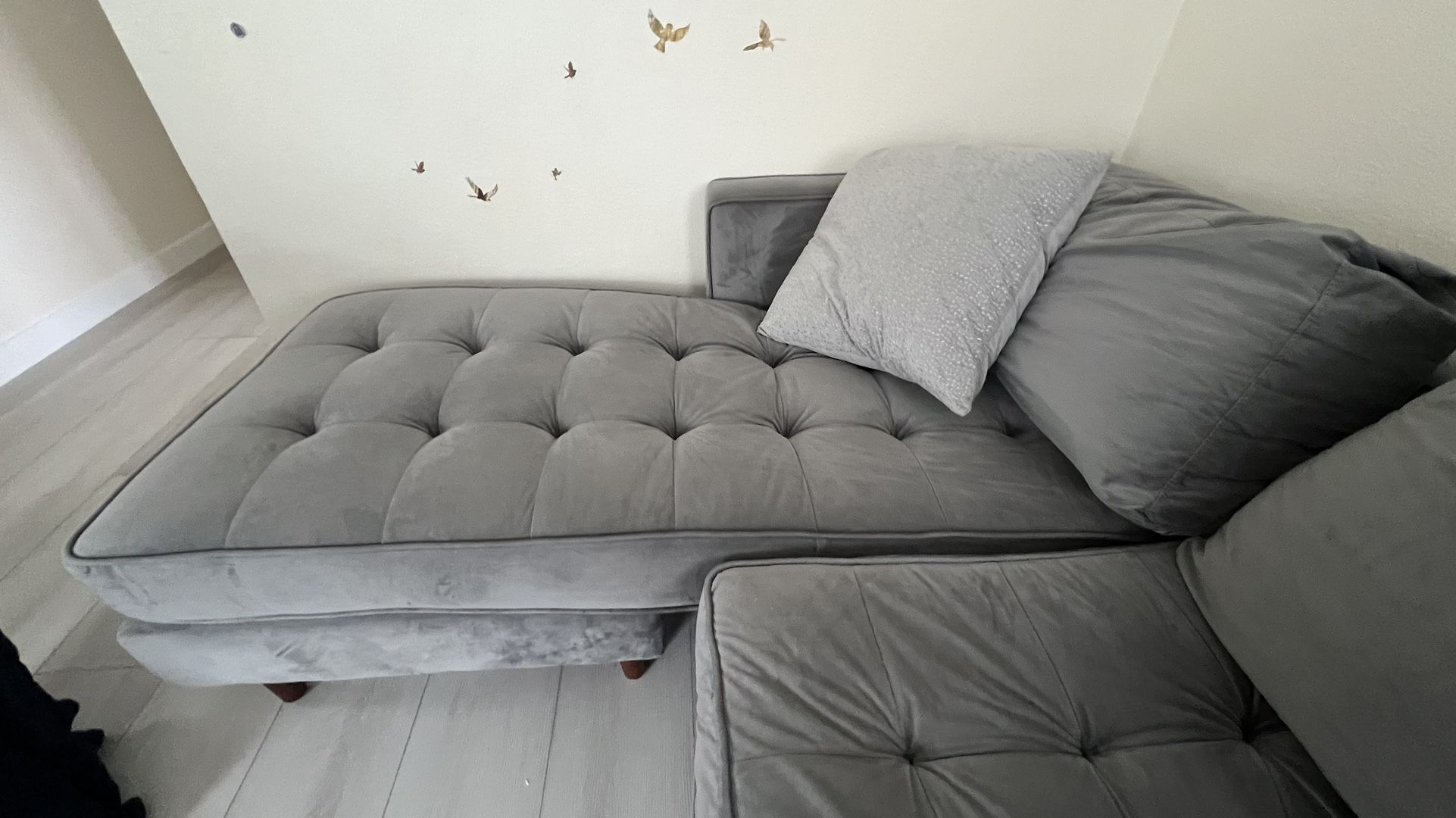 Blue Grey Small Sectional 