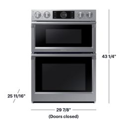 🔥NEW Samsung 30" Microwave Combination Wall Oven Flex Duo Steam Cook & WiFi Stainless NQ70M7770DS