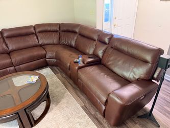 Large Leather Sectional