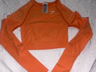 Gymshark Orange Long Sleeve Crop Top
