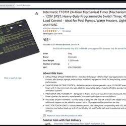 Intermatic T101M 24-Hour Mechanical Timer (Mechanism Only)