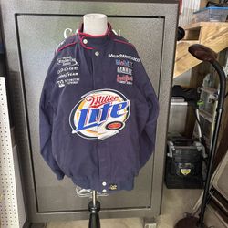 Vintage Nascar Miller Lite Rusty Wallace Racing Jacket Winston Cup Chase 90s Size M