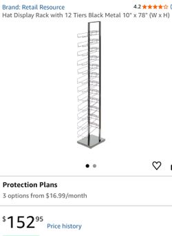 NIB 12 Tier Black Hat Rack