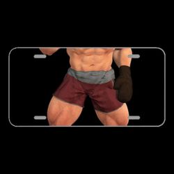 License Plate Novelty Car Front Man Muscles Fitness Studio Sixpack