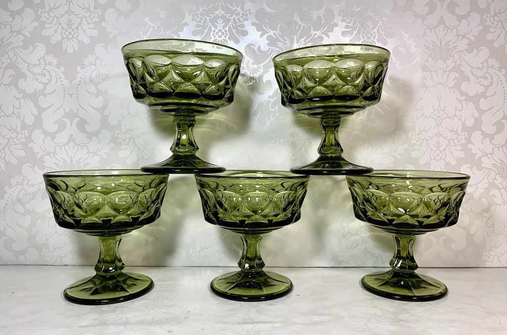 Vintage Set Of 14 Indiana Glass Co