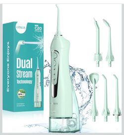 Brandnew ADA Accepted Water Dental Flosser Teeth Pick C20: Portable Cordless Oral Irrigator 300ML Rechargeable Travel Irrigation Cleaner IPX7 Waterpro