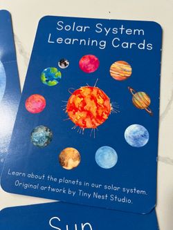 Solar System Learning Cards