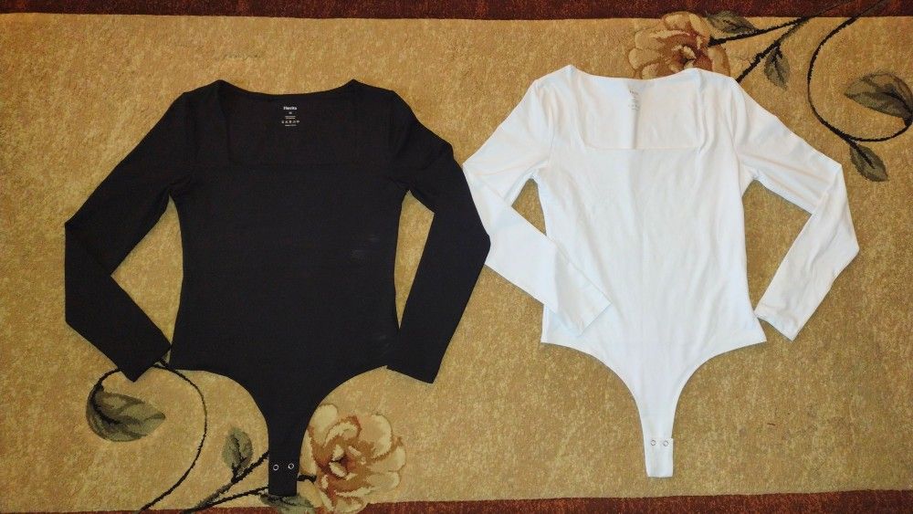 Bodysuit Black And White Size Medium
