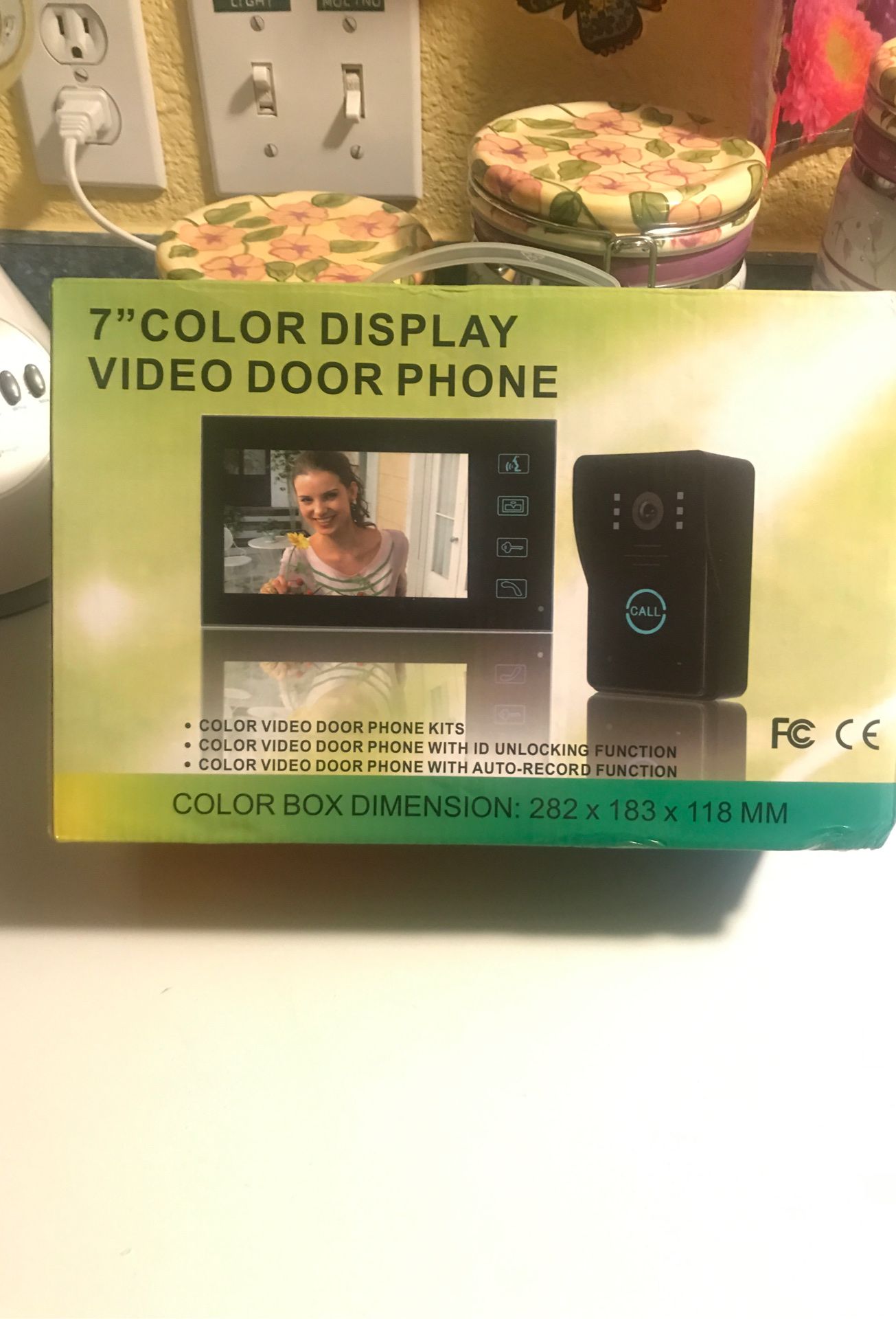 Video door bell/intercom 7”screen and door bell camera new easy to install