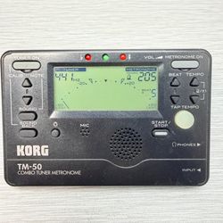 KORG TM-50 COMBO TUNER AND METRONOME - TESTED AND WORKS - FREE SHIP!