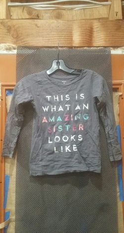 Carters (Girls/size 8) This is what an amazing sister looks like long sleeve t shirt