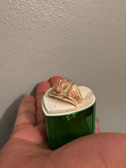 Santa muerte 14k ring 11 grams