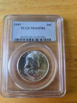 1949 PGCS FRANKLIN HALF DOLLAR MS65 FBL