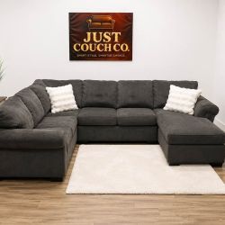 Free Delivery - Gray 3 Piece Sectional Couch