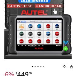 Autel Scanner MaxiCOM MK808S: 2025 Bidirectional Tool as MK808BT Pro MX808S M808Z, Function as MaxiCheck MX900, 28+ Service, Active Test, All System D