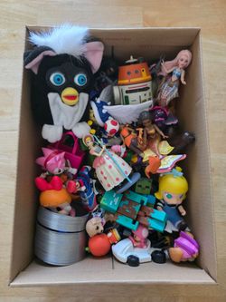 Box of Toys, Figures & Collectibles (Disney, Minecraft, Super Mario, My Little Pony and More)