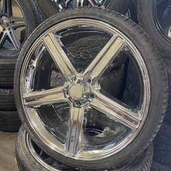 22” Chrome Iroc Wheels and NEWTires 5Lug