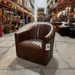 Newark Dark Brown Leather Armchair - Bruce
