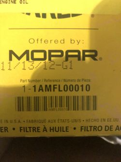 2 Mopar Engine Oil filter brand new