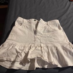 White denim Mini skirt