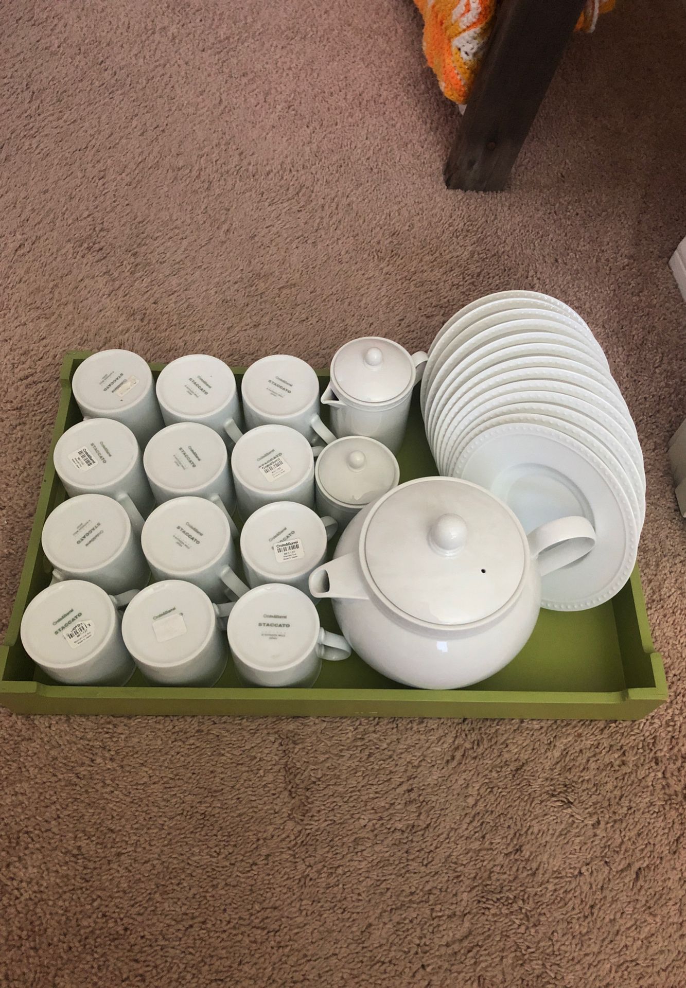 Crate & Barrel Staccato Coffee/tea set