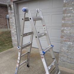 Werner MT-13 Ladder 13 Ft 5-in-1 Multi-position Adjustable 300 Lb Load Capacity Used