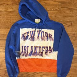 WOMENS REFRIED APPAREL NY ISLANDERS SWEATSHIRT HOODIE PULLOVER SZ S