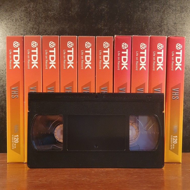 Lot of 10 TDK T-120 VHS Used Recordable Tapes – 6 Hours X 10 – Great Condition