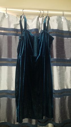 H&M velvety midnight blue dress