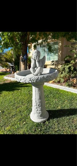 New Birdbath made out of cement