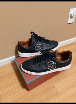Philipp Plein leather low-top sneakers