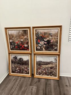 Premium 26×26 Luxury Framed Wall Art - Modern Wood & Black Frame Collection