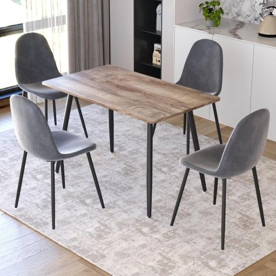 Dining Table Set, 47" Kitchen
Table, Ideal for Small Spaces