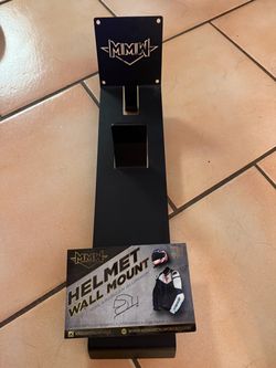 Motorcycle helmet wall mounted stand