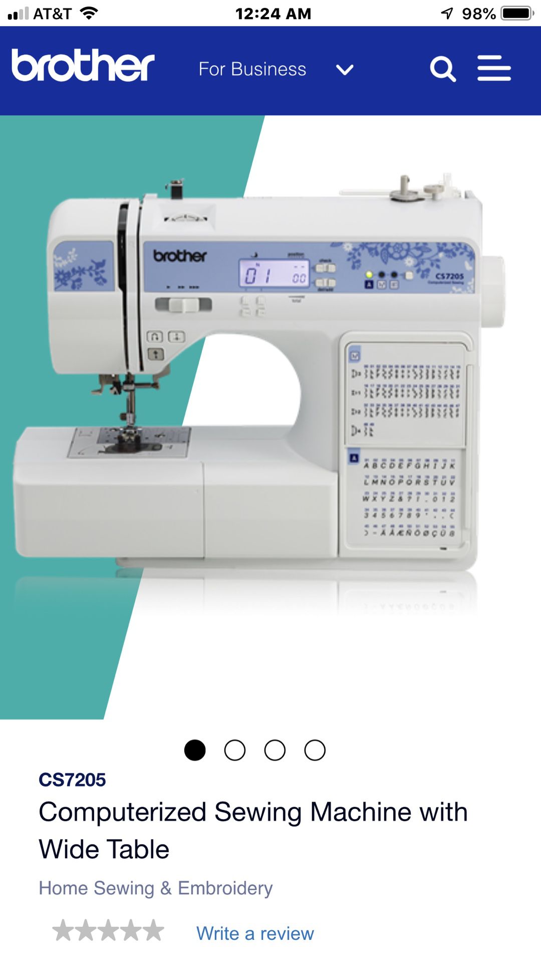 Brother 150 Stitch Sewing and Quilting Machine CS7205